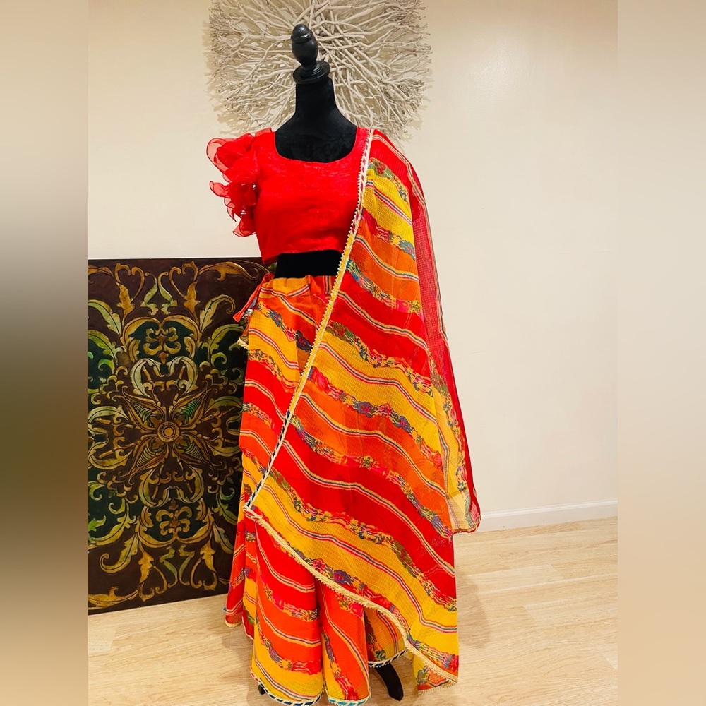 Rajasthani jaipuri lehenga Skirt With Duppatta